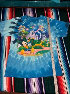 Disney Parks Blue Tie Dye Walt Disney World Graphic Tee Size Medium